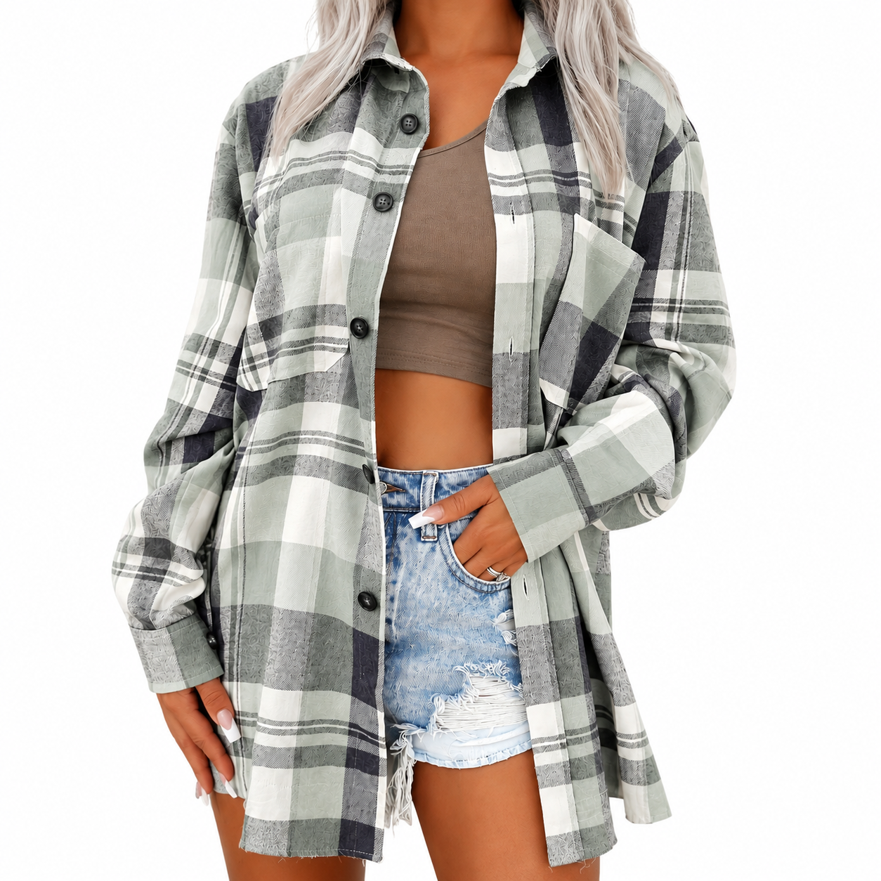 Anni – Ruudulise mustriga oversize särk