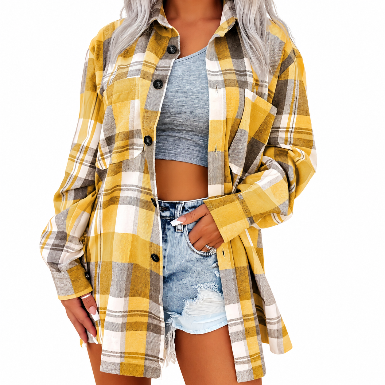 Anni – Ruudulise mustriga oversize särk